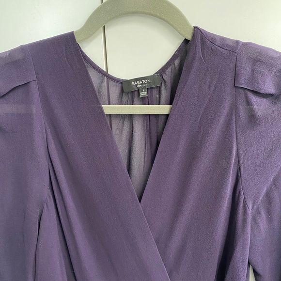 Aritzia 100% Silk Faux Wrap Blouse - Picture 3 of 14